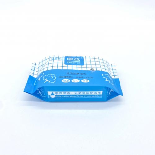 Mens Facial Exfoliating Cleansing Individual Facial Biodegradable Manufacturer in China Cleaning Wet Wipes
